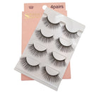 2 PCS 4 Pairs In One Box Handmade Mink False Eyelashes Slender And Long Three-Dimensional Multilayer Eyelashes(G105)