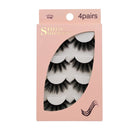 2 PCS 4 Pairs In One Box Handmade Mink False Eyelashes Slender And Long Three-Dimensional Multilayer Eyelashes(G106)
