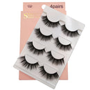 2 PCS 4 Pairs In One Box Handmade Mink False Eyelashes Slender And Long Three-Dimensional Multilayer Eyelashes(G109)