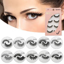 2 PCS 4 Pairs In One Box Handmade Mink False Eyelashes Slender And Long Three-Dimensional Multilayer Eyelashes(G104)
