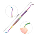 11 in 1 Color Titanium Stainless Steel Nail Steel Push Nail File