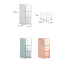 Desktop Drawer Storage Box Cosmetics Office Student Stationery Pen Dormitory Three Grid Desk Rack(Coral Powder)