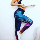 Sport Leggings Women Yoga Pants Workout Fitness Clothing Jogging Running Pants Gym Tights Stretch Print Sportswear Yoga Leggins, Size: M(As The Picture Shows)
