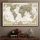 Antique Poster Wall Chart Retro Matte Kraft Paper World Map, Size:40X60cm