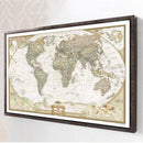 Antique Poster Wall Chart Retro Matte Kraft Paper World Map, Size:40X60cm