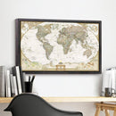 Antique Poster Wall Chart Retro Matte Kraft Paper World Map, Size:80X120cm