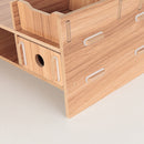 LCD Monitor Increase Rack Wooden Keyboard Rack Desktop Storage Rack Shelf(Cherry Wood)