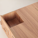 LCD Monitor Increase Rack Wooden Keyboard Rack Desktop Storage Rack Shelf(Cherry Wood)