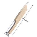 Multifunctional Stainless Steel Coconut Shell Opener With Wooden Handle Coconut Meat Knife Kitchen Gadgets, Specification: Knock Coconut Knife