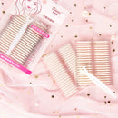 Dixini 4 Bags Double-Sided Double Eyelid Stickers Long-Lasting Invisible Waterproof Seamless Lace Beauty Eye Stickers(Sharp Angle Transparent Bottom)
