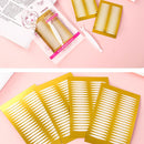Dixini 4 Bags Double-Sided Double Eyelid Stickers Long-Lasting Invisible Waterproof Seamless Lace Beauty Eye Stickers(Olive Type Golden Bottom)