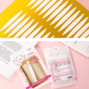 Dixini 4 Bags Double-Sided Double Eyelid Stickers Long-Lasting Invisible Waterproof Seamless Lace Beauty Eye Stickers(Olive Type Golden Bottom)