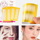 Dixini 4 Bags Double-Sided Double Eyelid Stickers Long-Lasting Invisible Waterproof Seamless Lace Beauty Eye Stickers(Olive Type Golden Bottom)