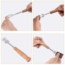 2 PCS Bread Trimming French Stick Cutting Knife Dough Bisector Curved Stainless Steel Dough Cutter With Wooden Handle