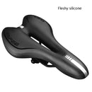 Silicone Bicycle Seat Mountain Bike Saddle Seat Cushion Comfortable Bicycle Accessories Equipment(Black)