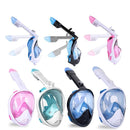 Full Dry Diving Mask Swimming Anti-Fog Snorkeling Mask, Size: L/XL(White Green)
