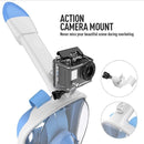 Full Dry Diving Mask Swimming Anti-Fog Snorkeling Mask, Size: L/XL(White Green)