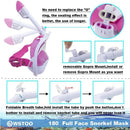 Full Dry Diving Mask Swimming Anti-Fog Snorkeling Mask, Size: L/XL(White Blue)