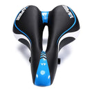 YAFEE YF-1034-3 Soft Mountain Bike Seat Mountain Bike Hollow Breathable Saddle Seat Cushion Bicycle Seat(Black Blue)