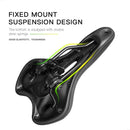 Silicone Bicycle Seat GEL Mountain Bike Saddle Bicycle Seat Saddle(Black Yellow)