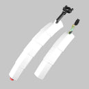 Bicycle Telescopic Folding Mudguard 27.5 Inch Extended Water Retaining LED Taillight(White)