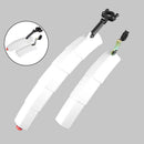 Bicycle Telescopic Folding Mudguard 27.5 Inch Extended Water Retaining LED Taillight(White)