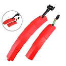 Bicycle Telescopic Folding Mudguard 27.5 Inch Extended Water Retaining LED Taillight(Red)