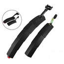 Bicycle Telescopic Folding Mudguard 27.5 Inch Extended Water Retaining LED Taillight(Black)