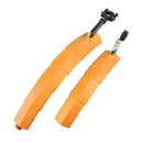 Bicycle Telescopic Folding Mudguard 27.5 Inch Extended Water Retaining LED Taillight(Orange)