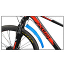 Bicycle Telescopic Folding Mudguard 27.5 Inch Extended Water Retaining LED Taillight(Green)