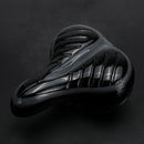Bicycle Seat Cushion Shock-Absorbing Stripe Bicycle Saddle Sports Seat Package Bicycle Accessories(Black)