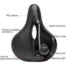 Bicycle Seat USB Charging Taillight Seat Bicycle Seat Saddle(Black)