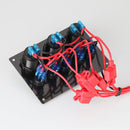 5-Position Switch Dual USB With Voltage Power Base Car Yacht RV Switch Panel Combination(Green Light)