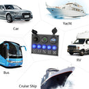 5-Position Switch Dual USB With Voltage Power Base Car Yacht RV Switch Panel Combination(Green Light)