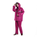 Thickened Labor Protection Reflective Raincoat Rain Pants Split Suit Adult Outdoor Oxford Cloth Riding Duty Raincoat, Size: 5XL(Rose Red)