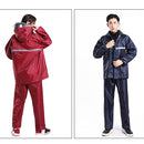 Thickened Labor Protection Reflective Raincoat Rain Pants Split Suit Adult Outdoor Oxford Cloth Riding Duty Raincoat, Size: 5XL(Red)