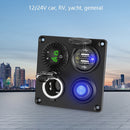 12 / 24V Dual USB Car Yacht Modified Switch Charger(Red Light)