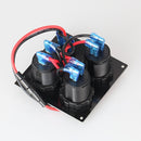 12 / 24V Car Yacht Modified Dual USB 4 Hole Switch Panel(Green Light)