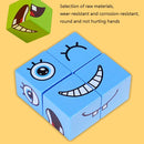 Wooden Children Puzzle Challenge Level Toy Expression Thinking Training Building Block, Colour: Small