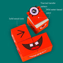 Wooden Children Puzzle Challenge Level Toy Expression Thinking Training Building Block, Colour: Small