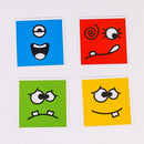 Wooden Children Puzzle Challenge Level Toy Expression Thinking Training Building Block, Colour: Small