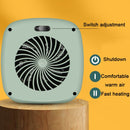 Home Desktop Mini Portable PTC Dumping Power-off Heater, Specification:UK Plug(Green)