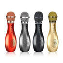 Q007 Bowling Mobile Phone K Song Changing Microphone USB Condenser Wireless Bluetooth Microphone(Golden)