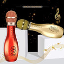Q007 Bowling Mobile Phone K Song Changing Microphone USB Condenser Wireless Bluetooth Microphone(Golden)