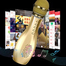 Q007 Bowling Mobile Phone K Song Changing Microphone USB Condenser Wireless Bluetooth Microphone(Golden)