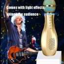 Q007 Bowling Mobile Phone K Song Changing Microphone USB Condenser Wireless Bluetooth Microphone(Golden)
