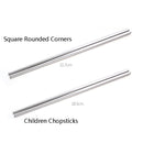 10 Pairs 304 Stainless Steel Chopsticks Non-Slip Tableware Adult Chopsticks