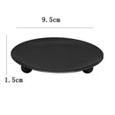 6 PCS European Romantic Iron Geometric Candle Holder Table Decoration, Size: Large(Black)