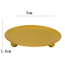 6 PCS European Romantic Iron Geometric Candle Holder Table Decoration, Size: Small(Golden)
