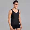 Men Abdomen Waist Corset Shapewear Vest, Size: XXXXL(Black)